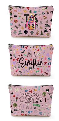 PINK LETTER DOUBLE-SIDED PRINTED COSMETIC BAG_CWAB2247