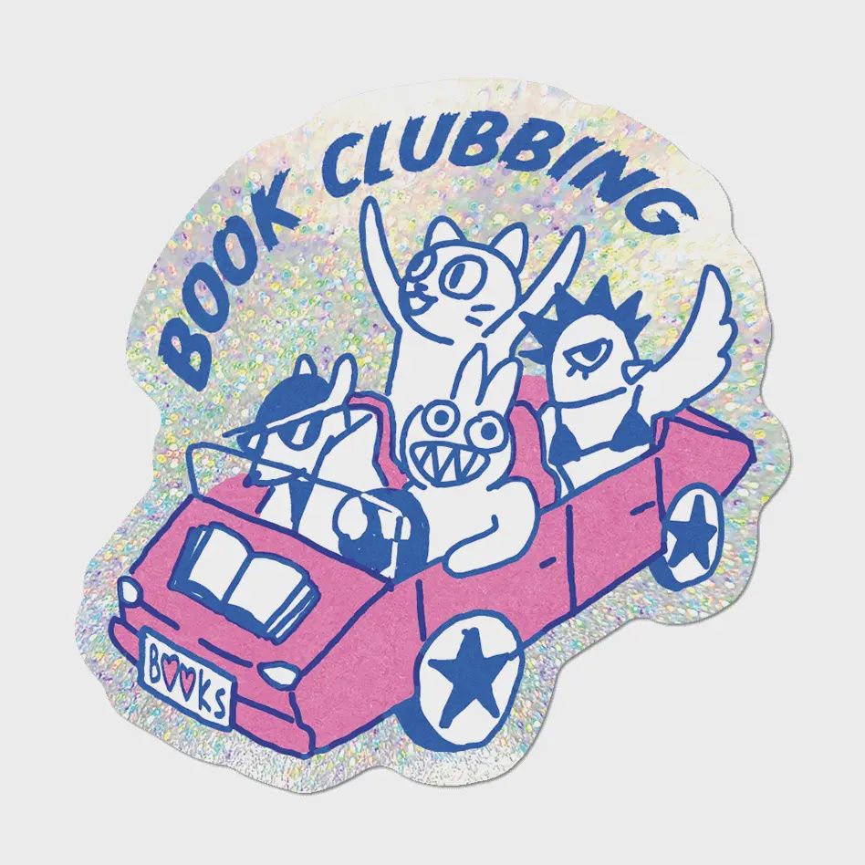 Book Clubbing by Apply (bookish) - Die-Cut Sticker