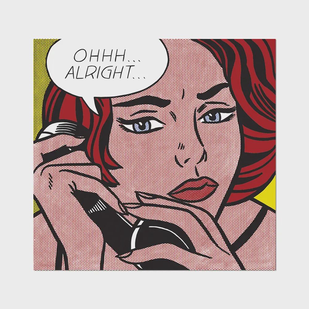 Ohhh... Alright... by Roy Lichtenstein - Die-Cut Sticker