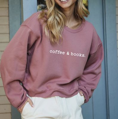 COFFEE AND BOOKS Graphic Sweatshirt