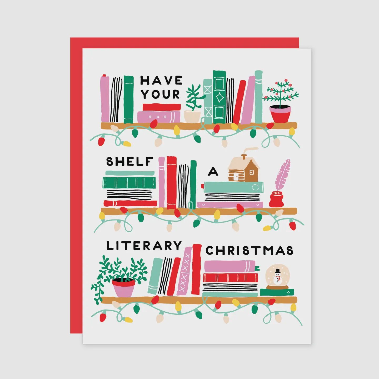 Literary Christmas Holiday Card