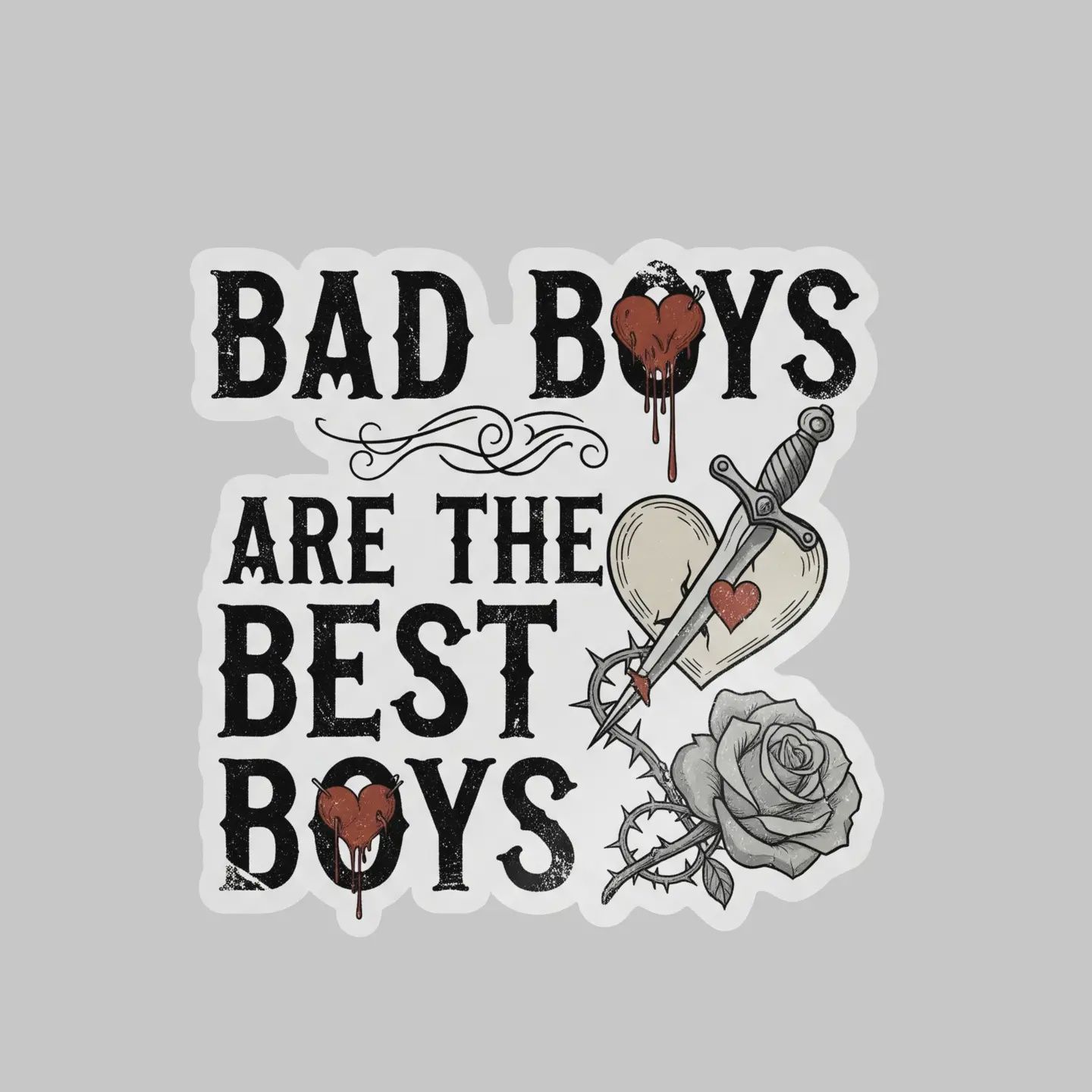 Bad Boys are the Best Boys – 3&quot; Waterproof Bookish Sticker with Holo Overlay – Reading, Books, Reader Gift, Book Lover, Smut