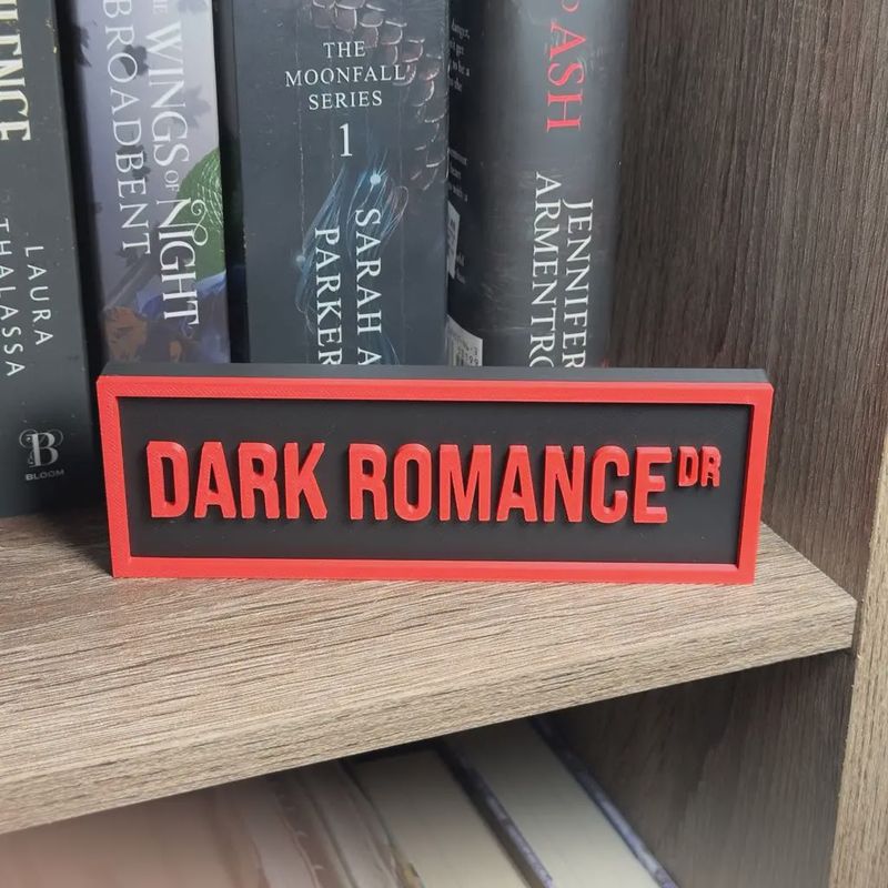 Dark Romance Street Sign | Bookshelf Decor