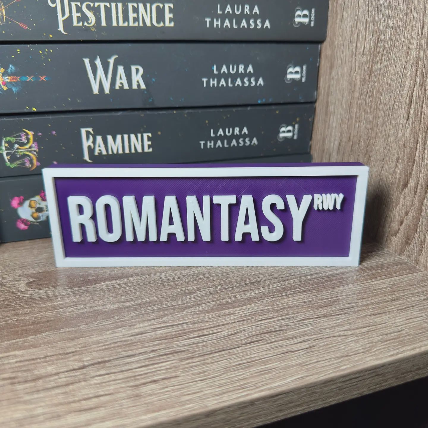 Romantasy Street Sign | Bookshelf Decor