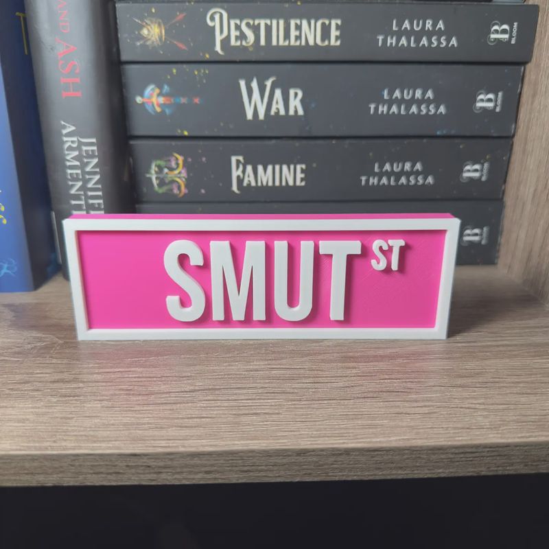 Smut Street Sign | Bookshelf Decor