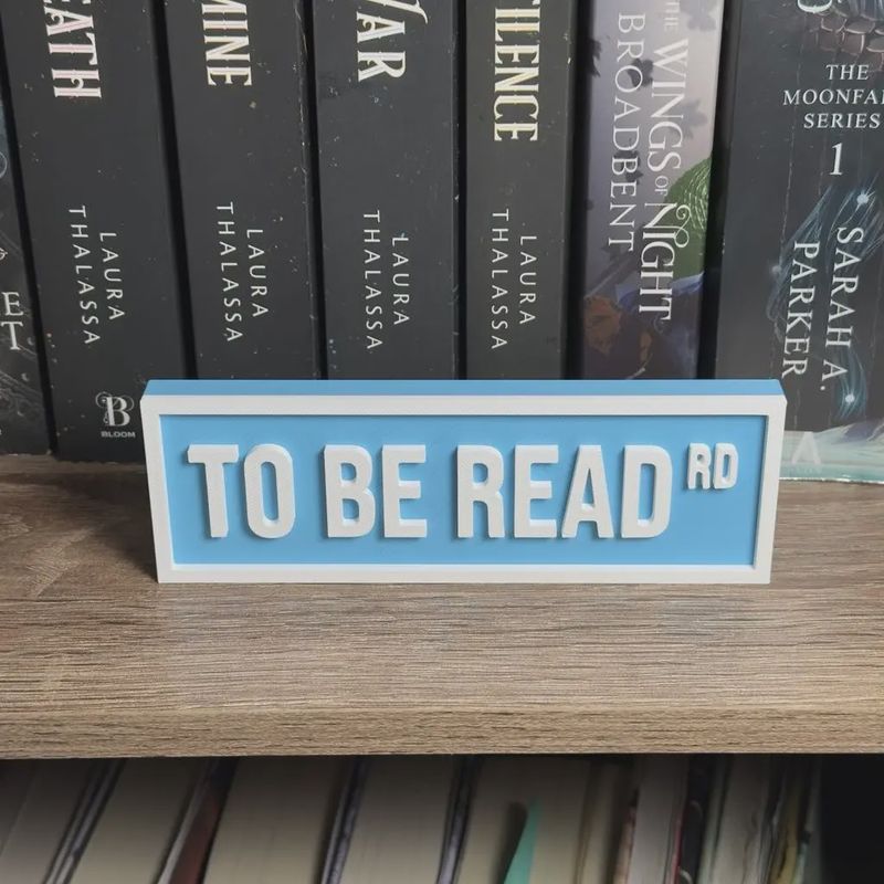 To Be Read Street Sign | Bookshelf Decor