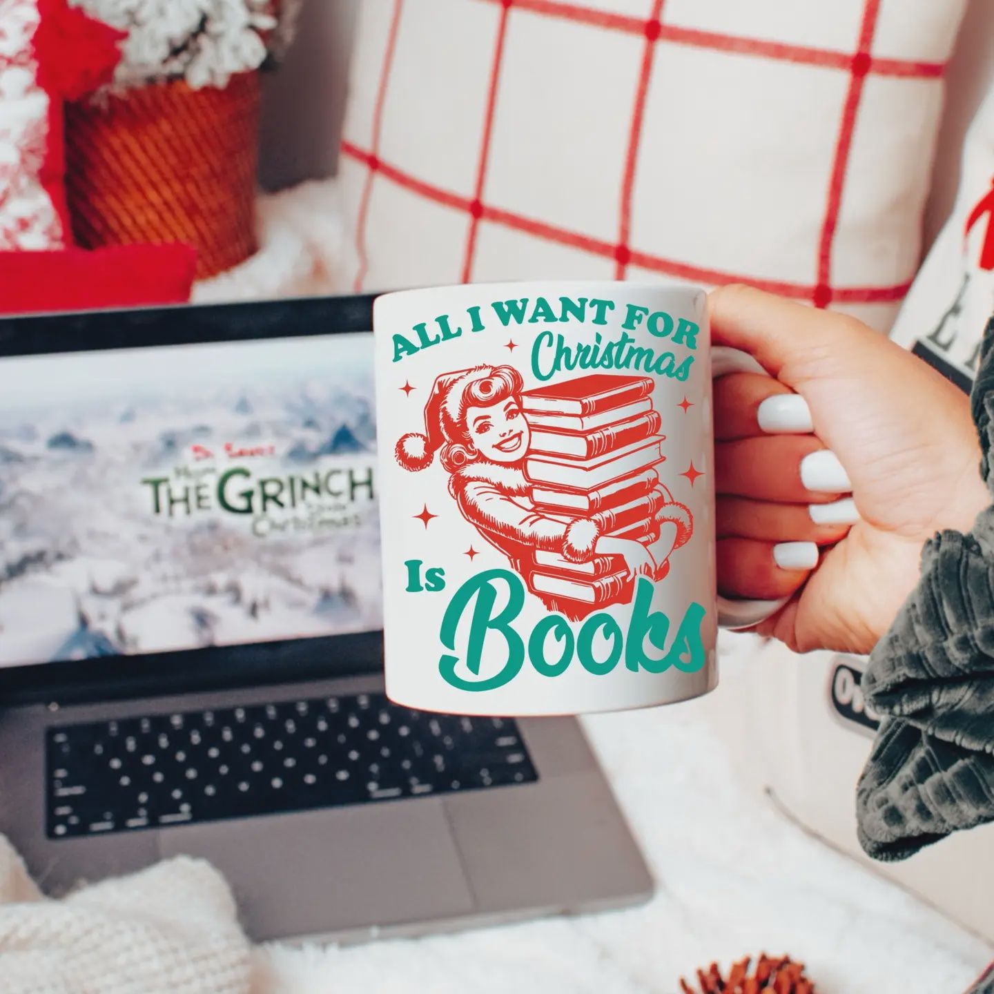 All I Want for Christmas is Books Mug