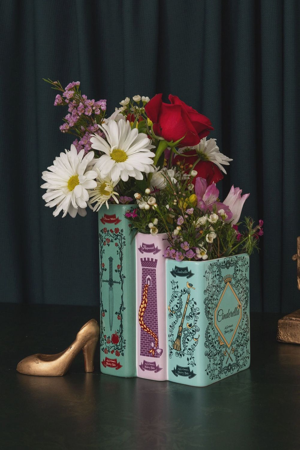 Triple Book Vase, Grimm&#39;s Fairy Tales