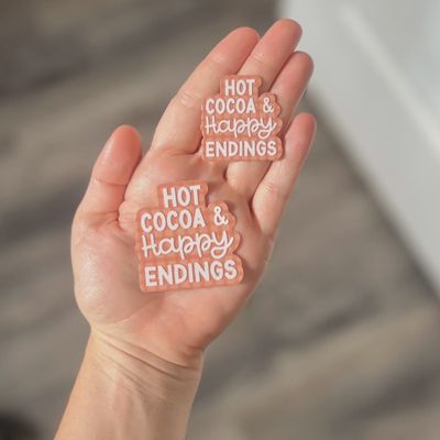 Hot Cocoa and Happy Endings Vinyl Sticker