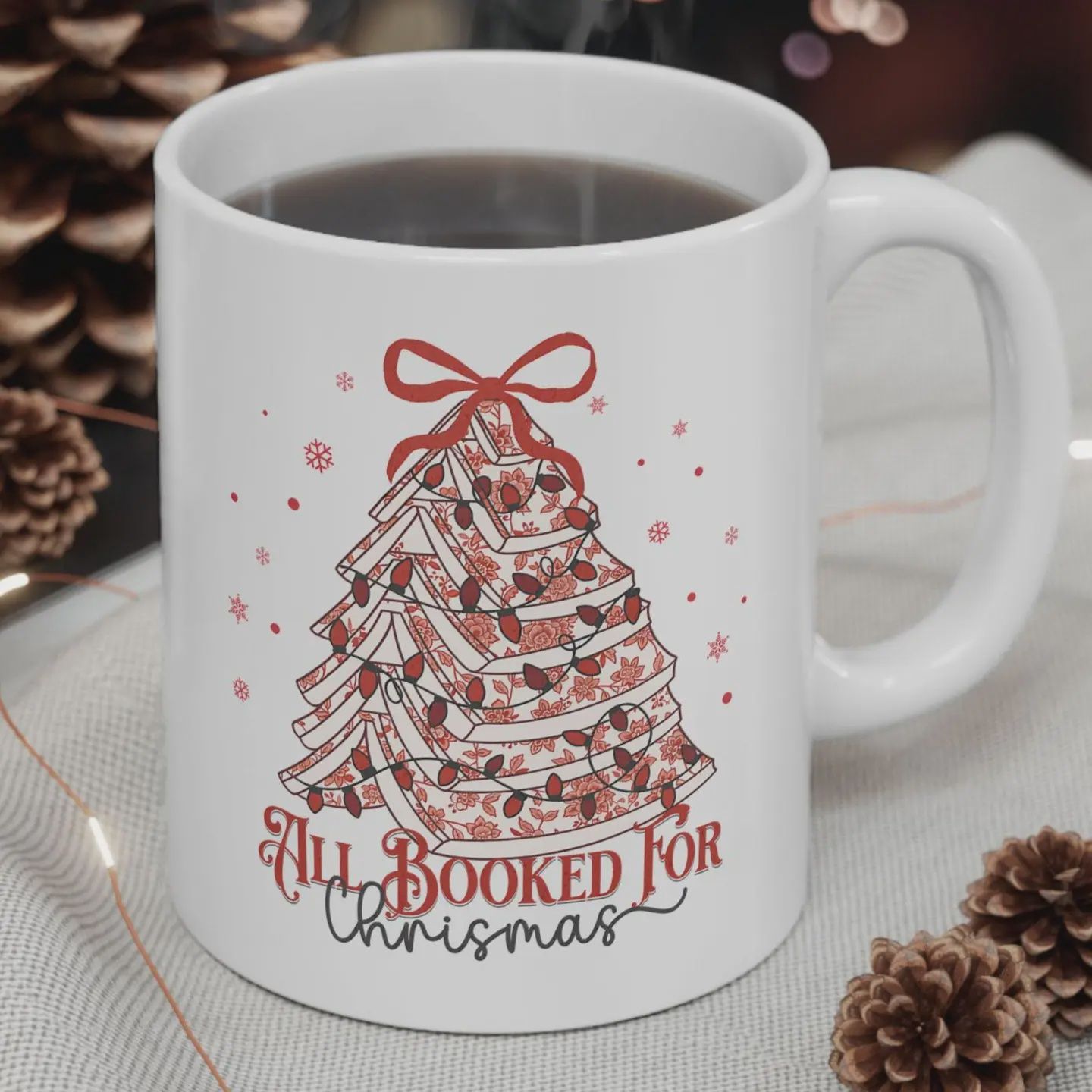 All Booked For Christmas Mug
