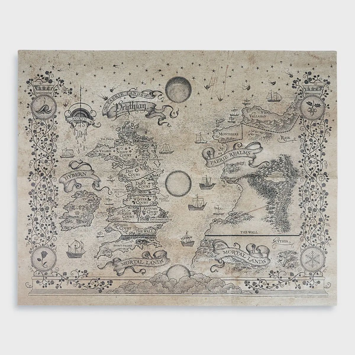 A Court of Thorns and Roses Prythian World Map (16&#39;&#39; X 20&#39;&#39;)