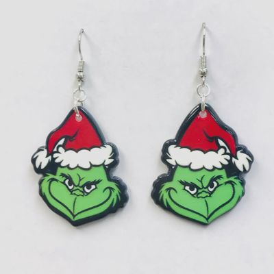 Grinch Earrings, You're A Mean One Acrylic Earrings