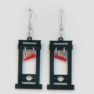 Guillotine Earrings, Scaffold Earrings