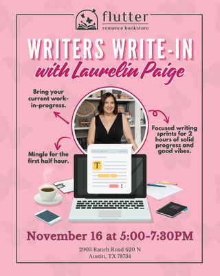 Writer&#39;s Write-In with Laurelin Paige (11/16/25)