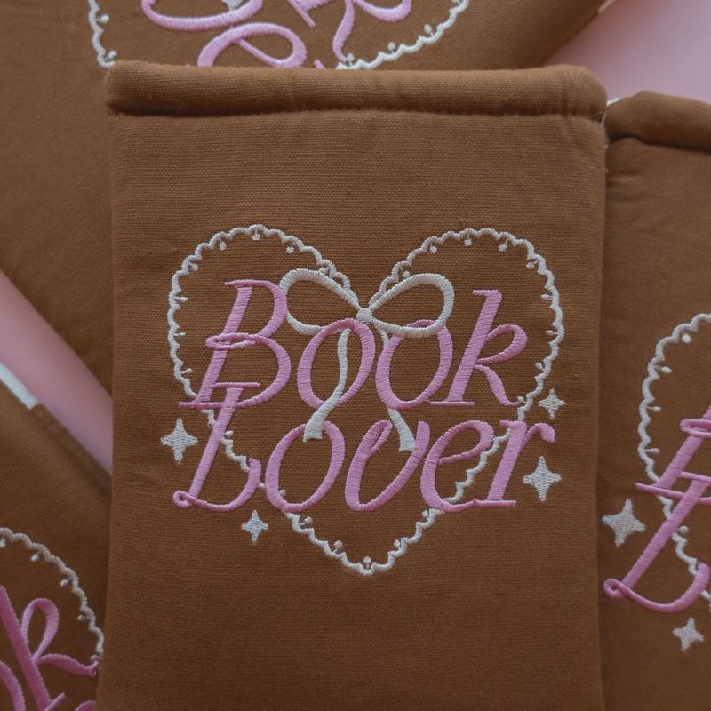 Book Lover Embroidered Book/Kindle Sleeve