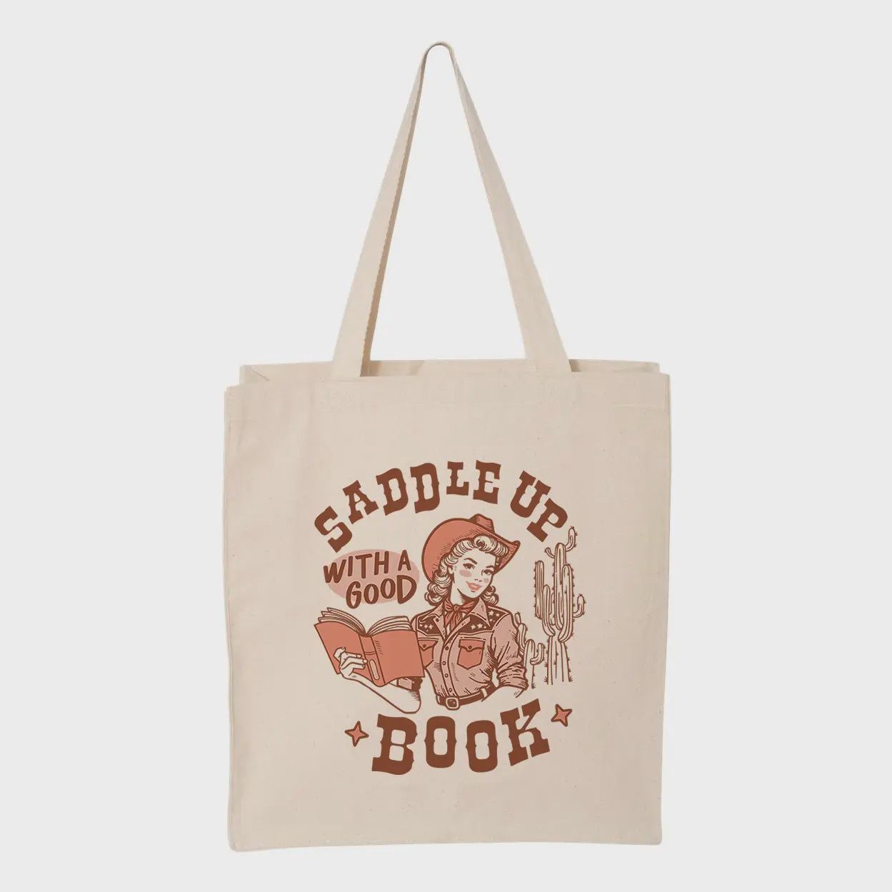 Saddle Up with A Good Book Tote Bag