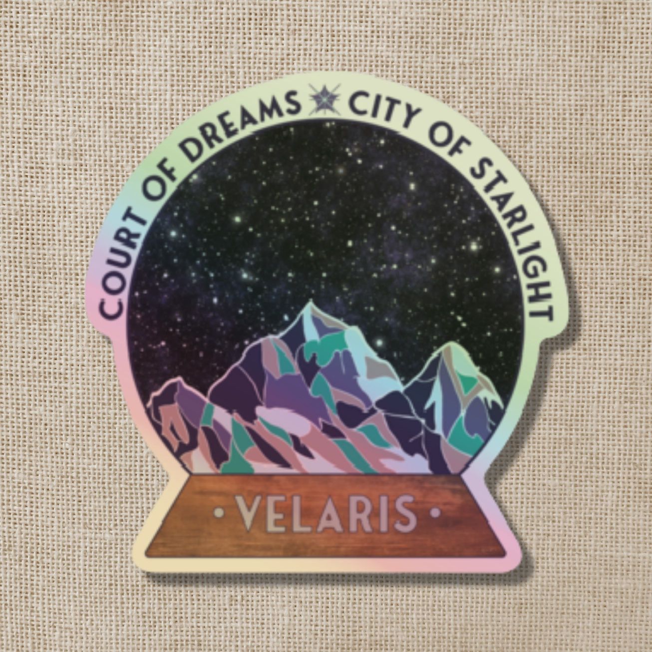 Velaris Star Globe Holo Sticker | A Court of Thorns &amp; Roses