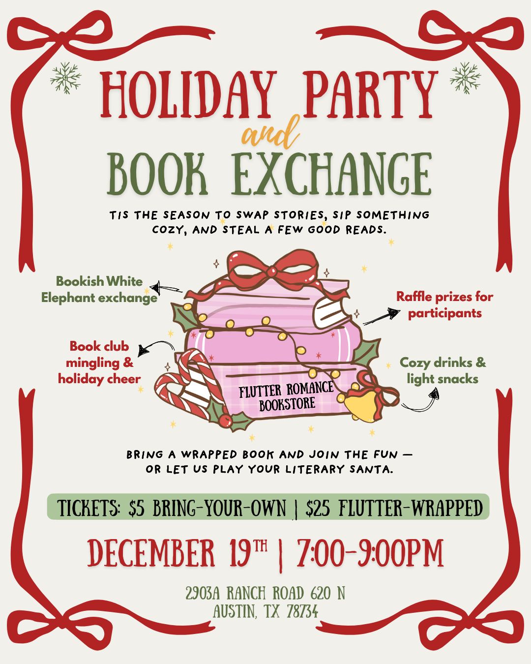 Flutter Book Club Holiday Party &amp; Book Exchange (12/19/25)