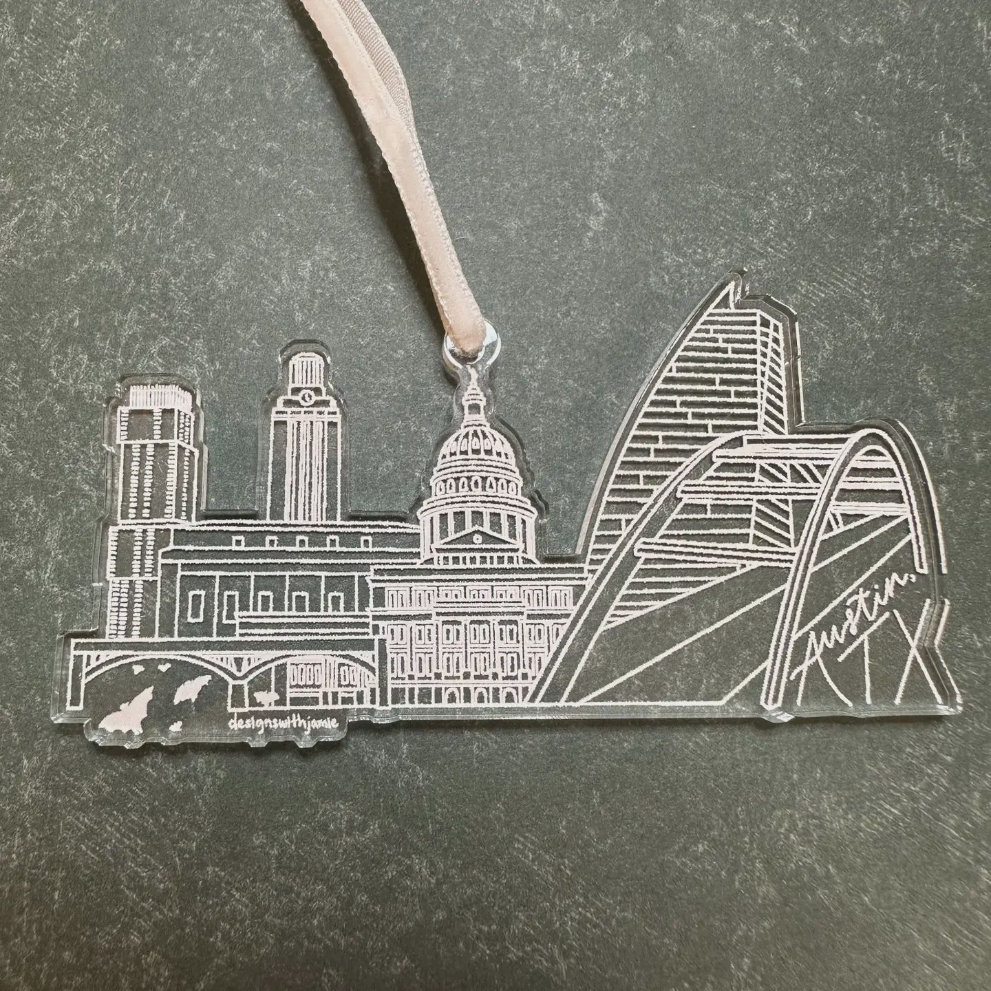 Austin Texas Skyline Christmas 2025 Ornament