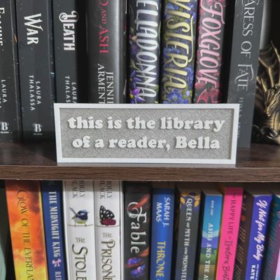 This Is the Library of A Reader Bella Sign | Bookshelf Decor