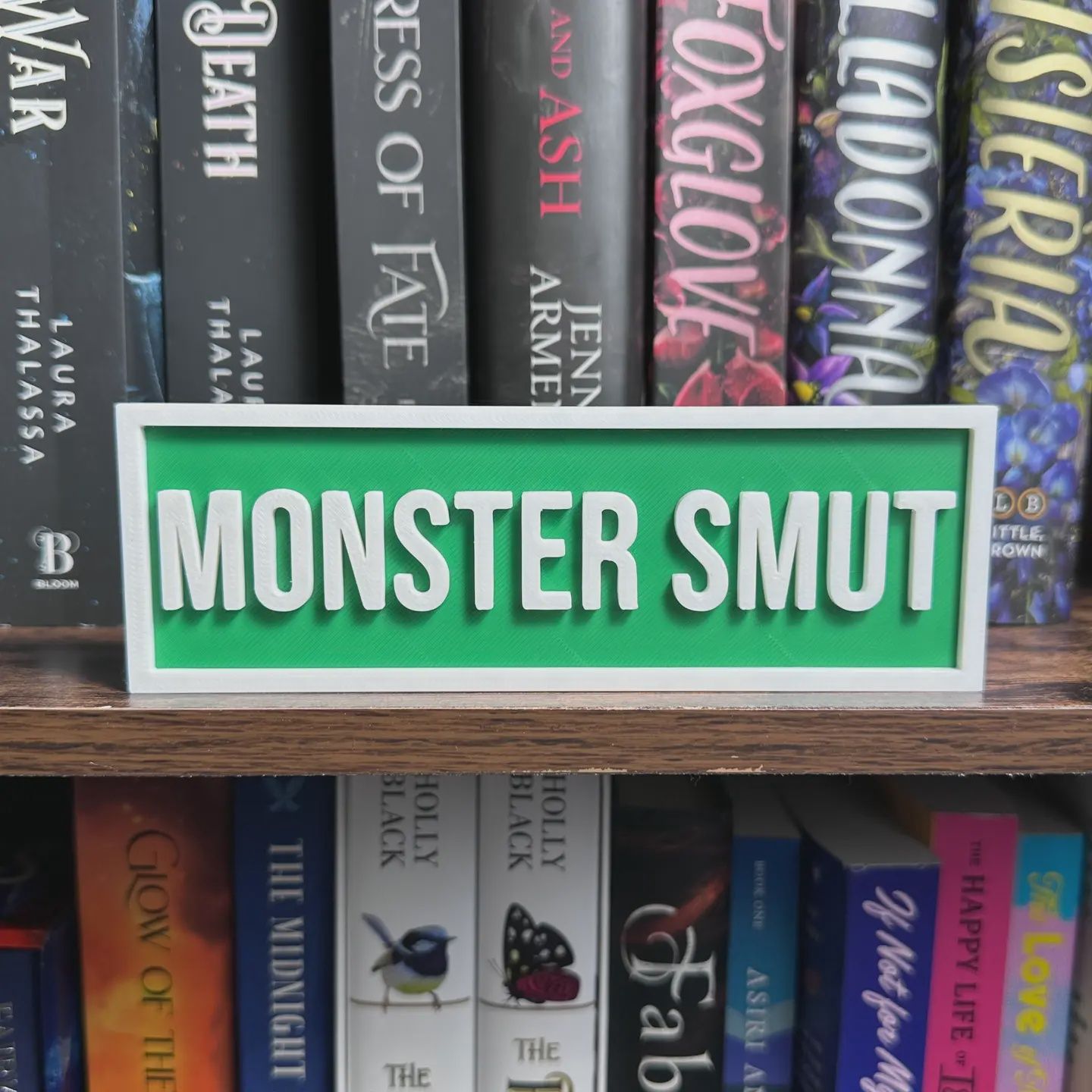 Monster Smut Street Sign | Bookshelf Decor - Green