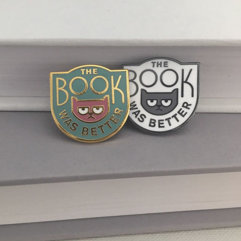 The Book Was Better Enamel Pin - Book Snob Cat Pin