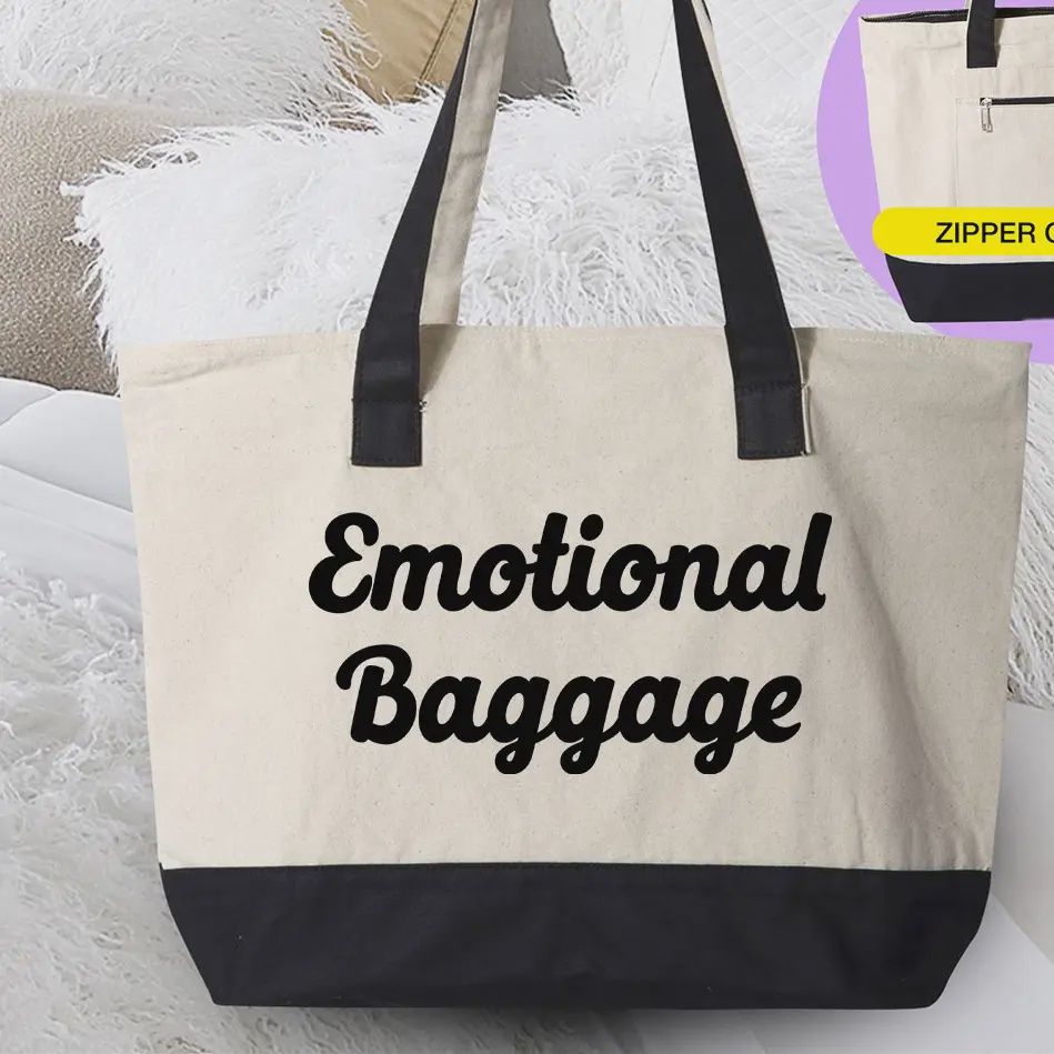 Emotional Baggage - Funny Canvas Tote Bag
