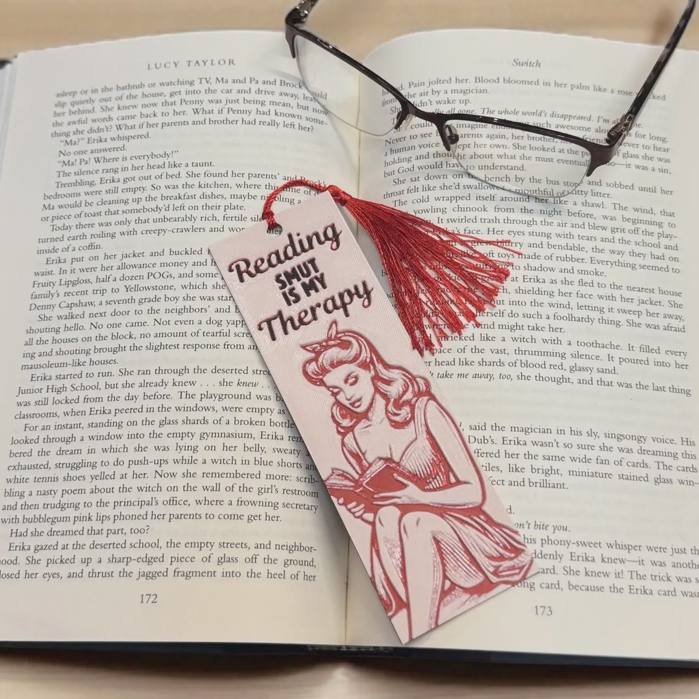 Reading Smut Is My Therapy 3D Bookmark