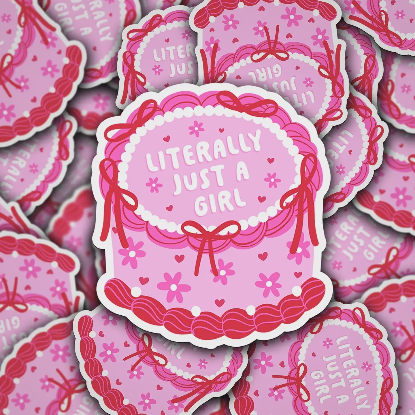 Vinyl Decal Literally Just A Girl Cake