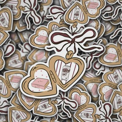 Vinyl Decal Diet Soda &amp; Books Locket