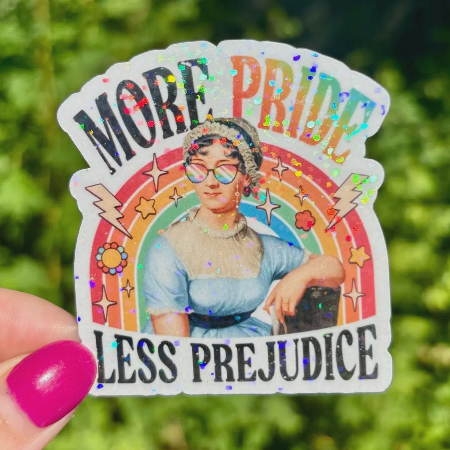 More Pride Less Prejudice Sticker (Nerdy)