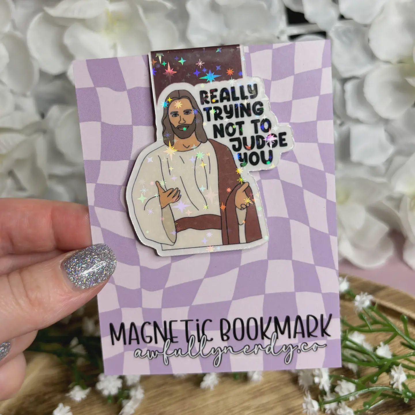 Jesus Really Trying Not To Judge You Magnetic Bookmark