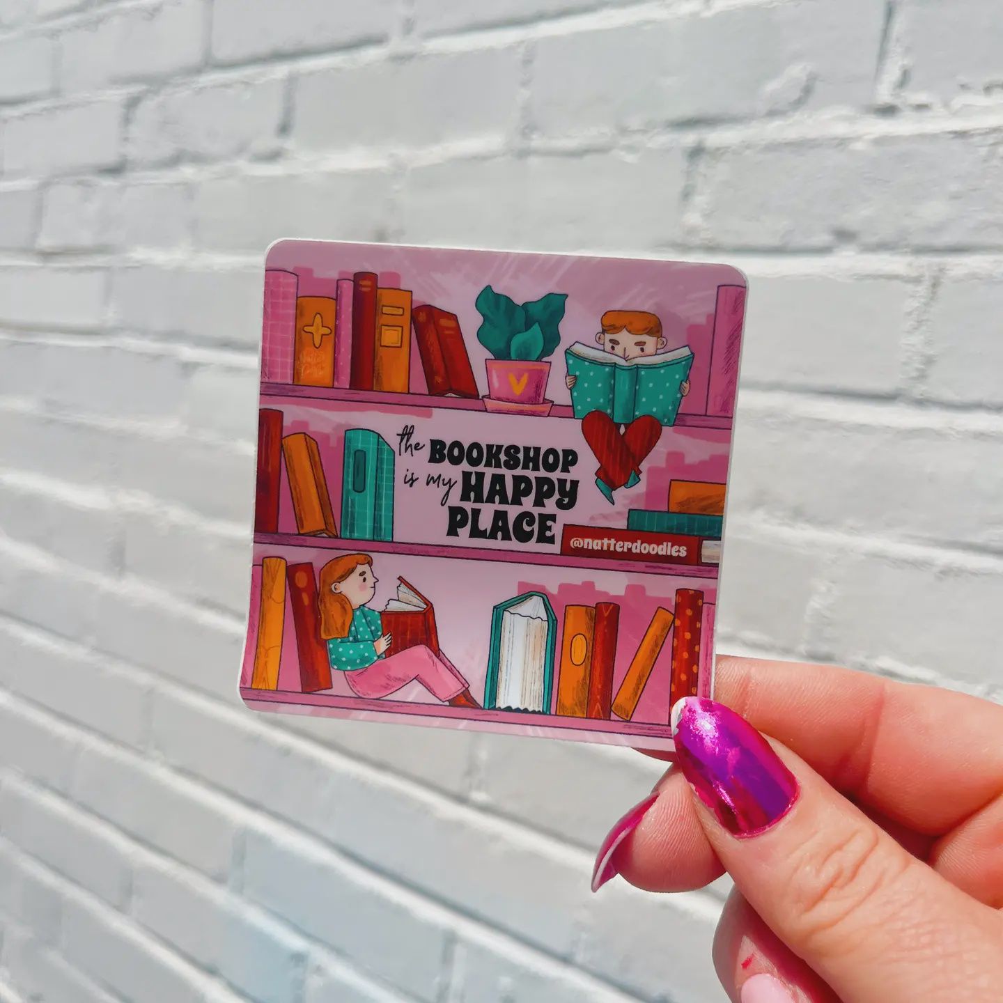 The Bookshop is My Happy Place Reading Sticker - Waterproof