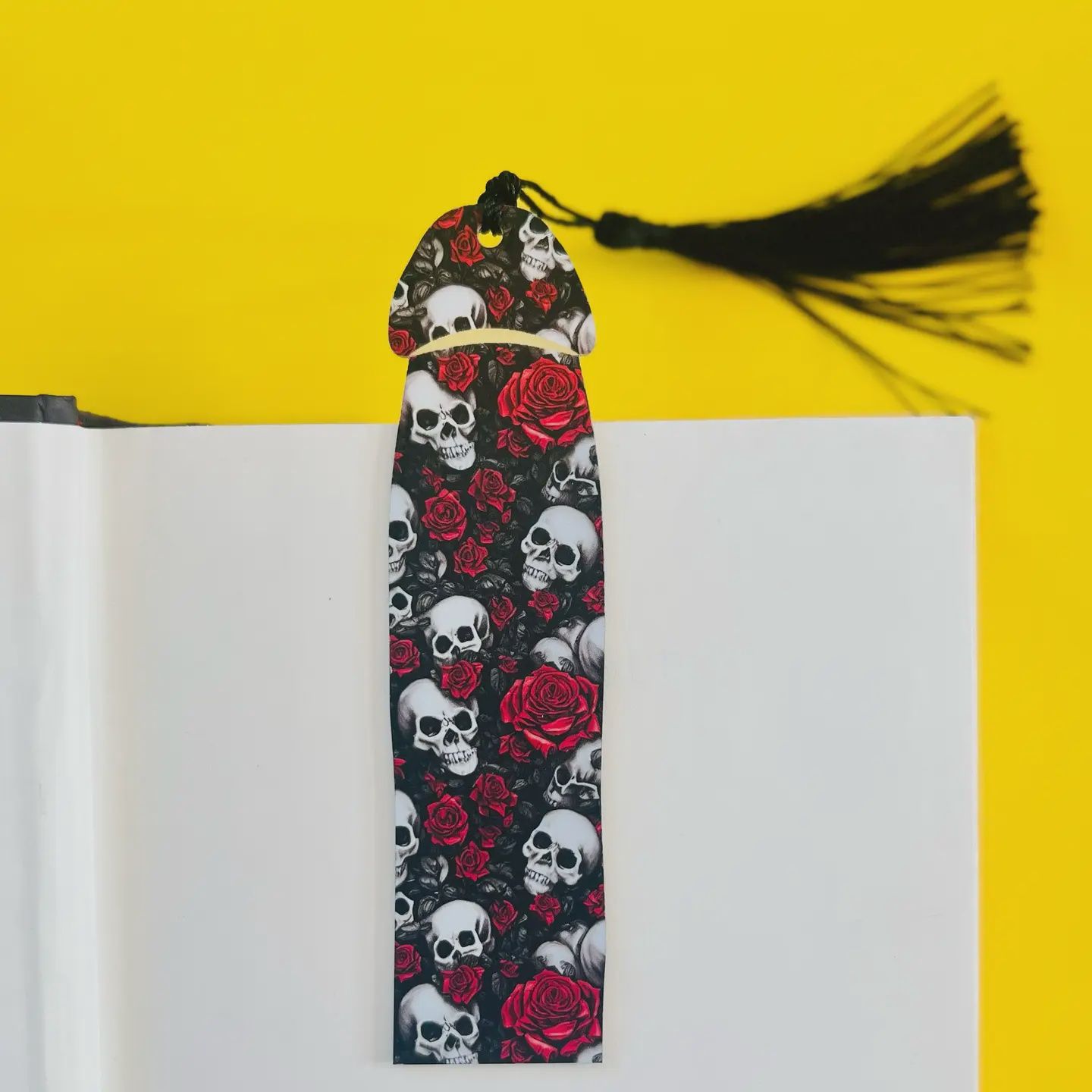 Skull + Roses Cockmark Bookmark