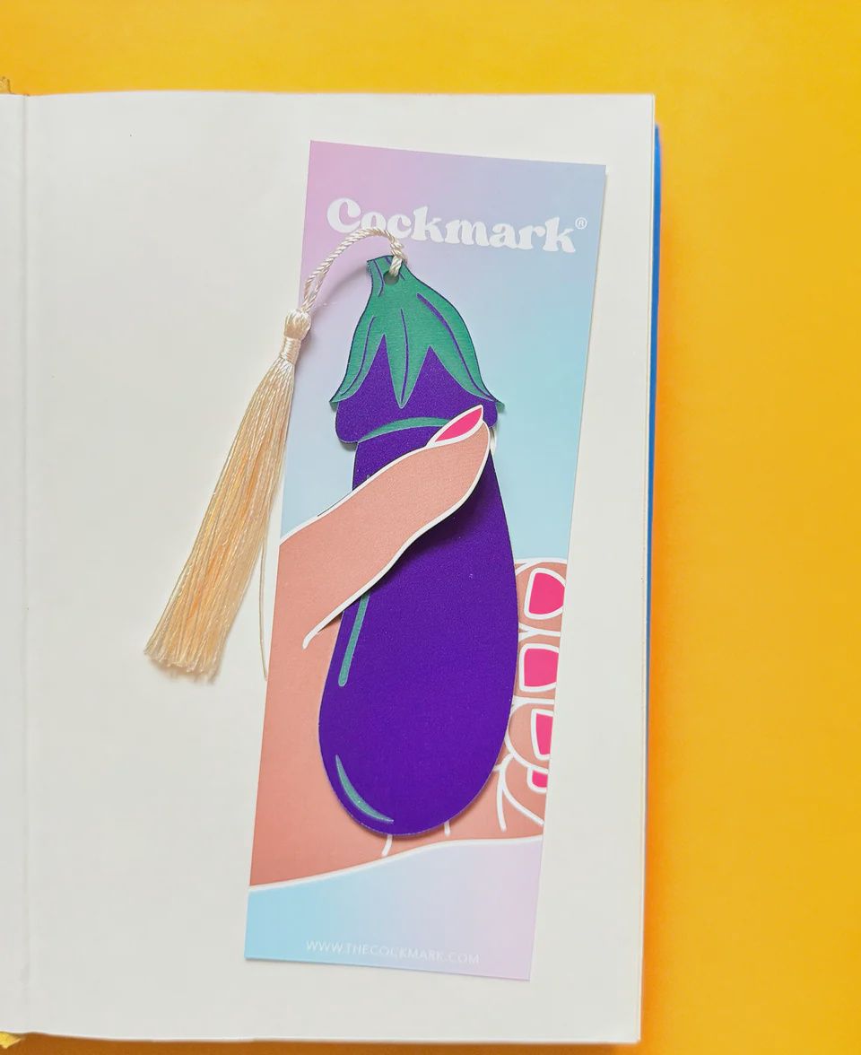 Eggplant Cockmark Bookmark