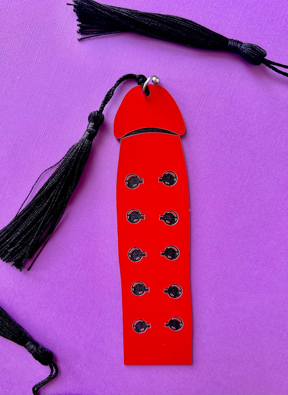 Jacob's Ladder Cockmark Bookmark, Color: Red
