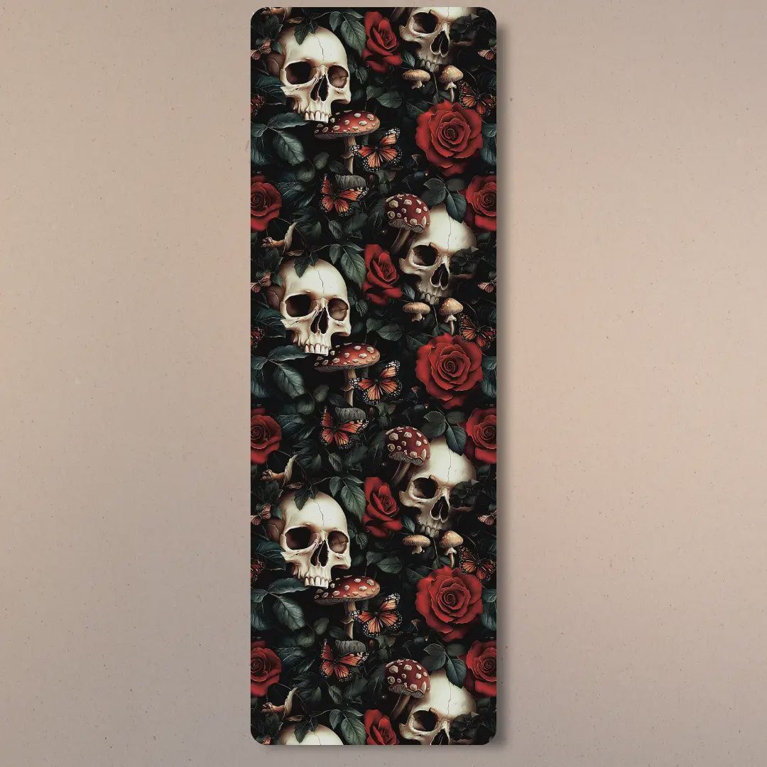 Skull Mushroom Floral Bookmark | Gothic