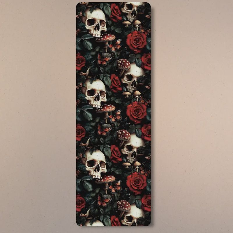 Skull Mushroom Floral Bookmark | Gothic