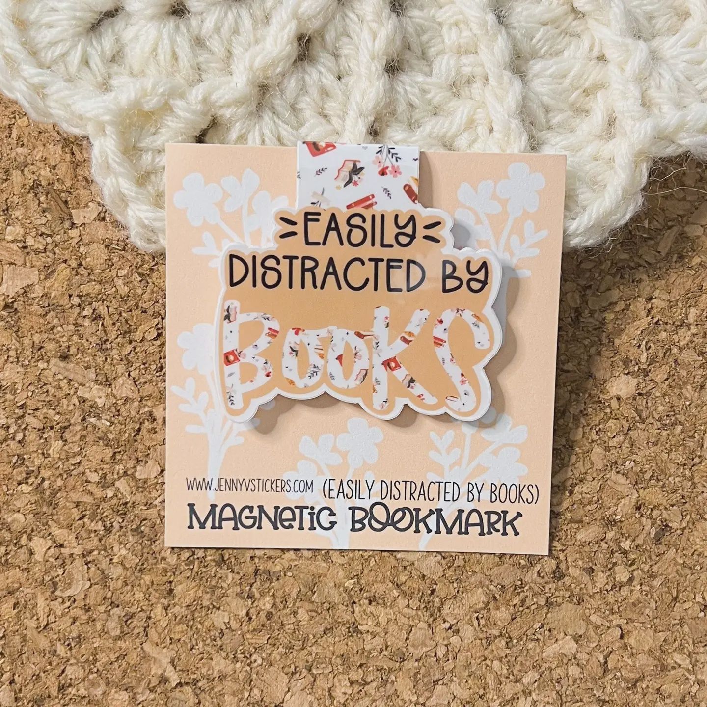 Easily Distracted By Books Magnetic Bookmark