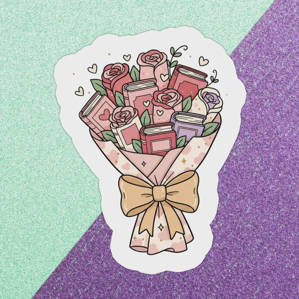 Book Flowers Sticker