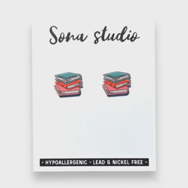 Bright Book Earrings