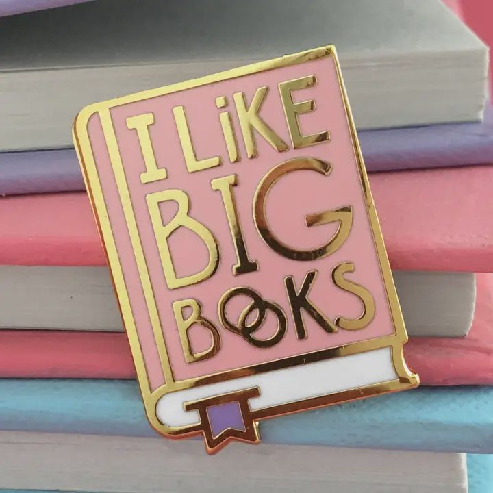 I Like Big Books enamel pin, Option: default