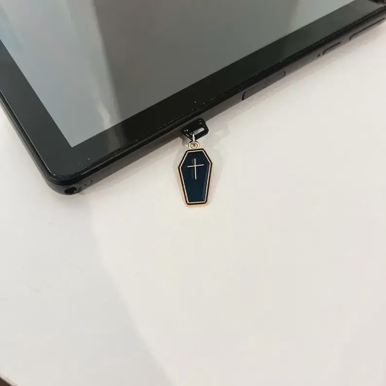 Black Coffin Kindle Charm