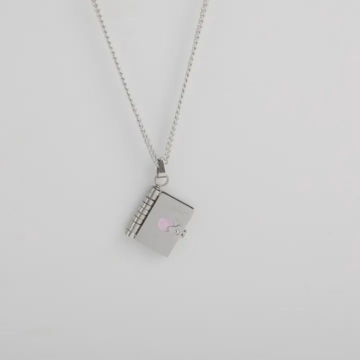 Open and Close Book Letter Necklace