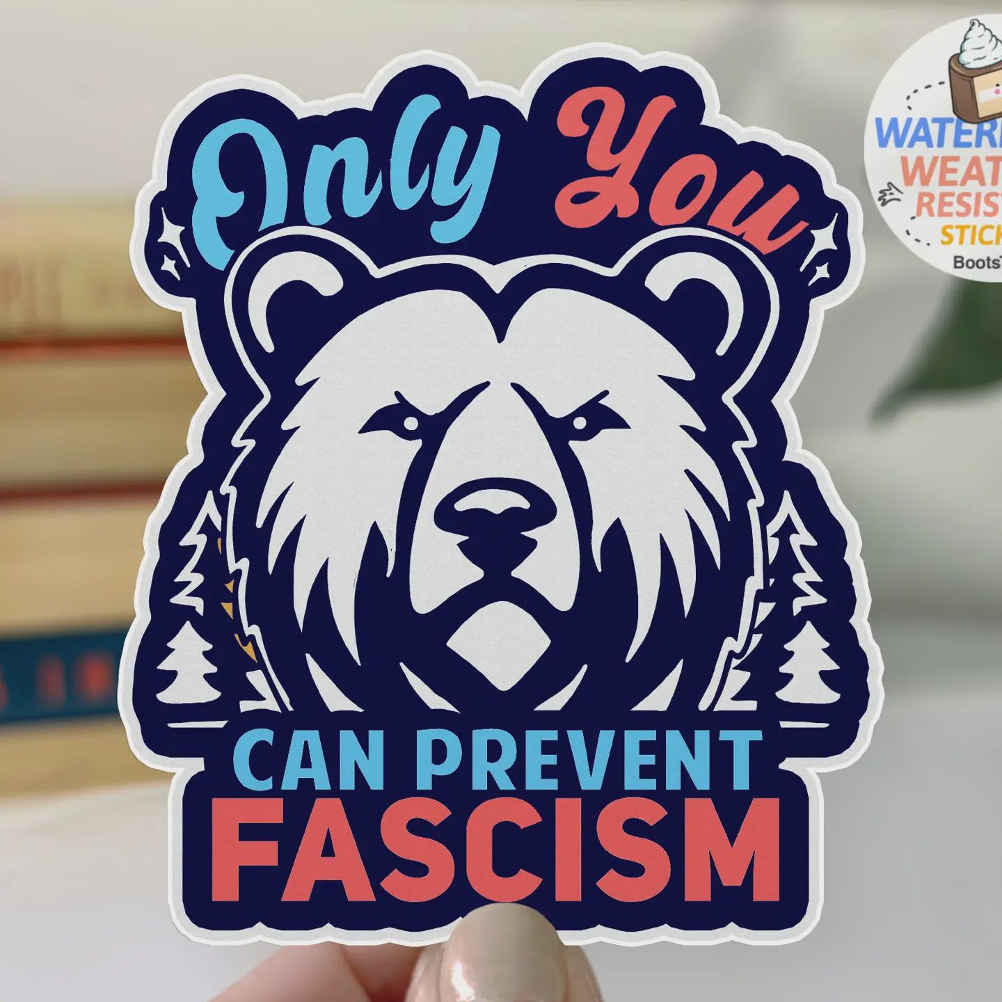 Anti-Fascism Sticker, 3" Anti-Fascist National Park Decal