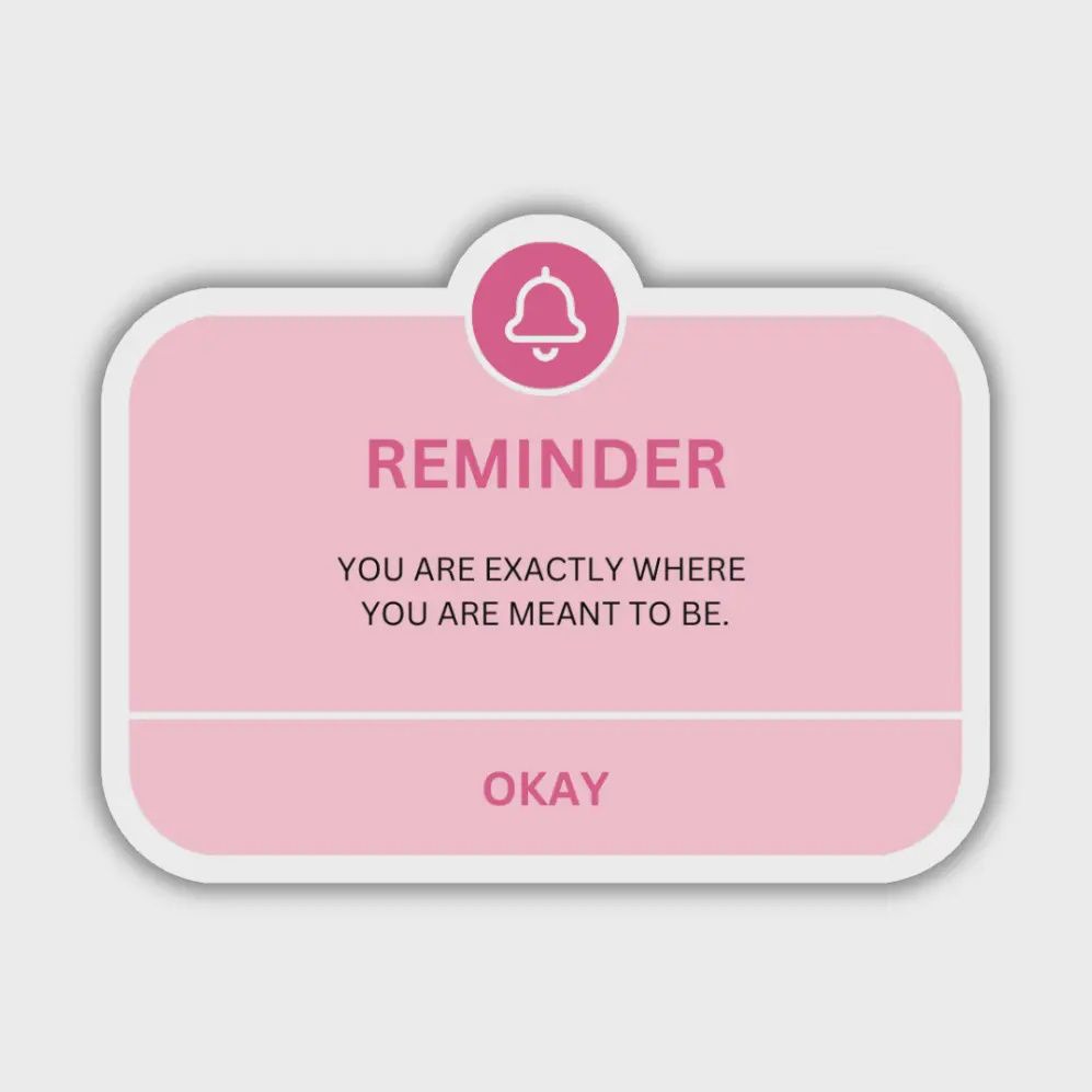 Pink Reminder Sticker