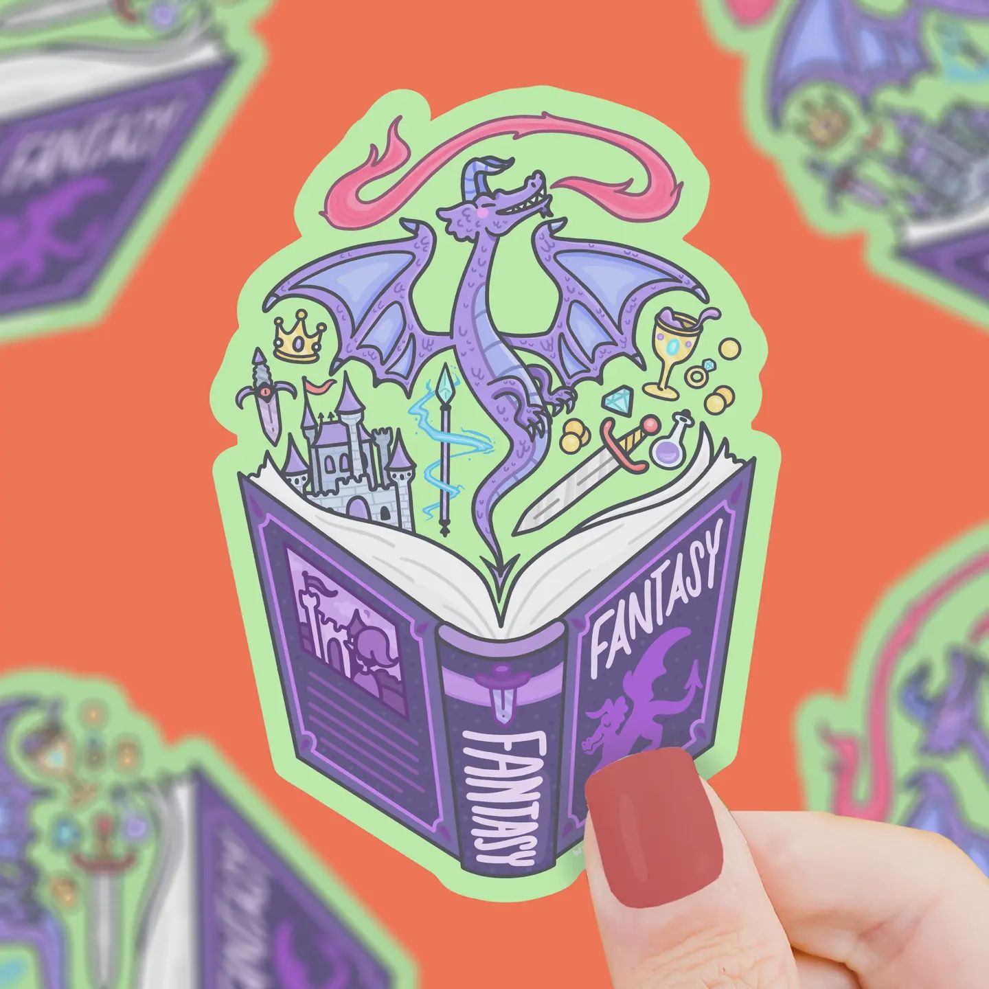Fantasy Book Club Bookish Vinyl Sticker
