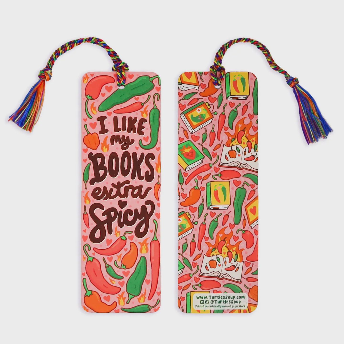 I Like My Books Spicy Reader Gift Bookmark with Tassel