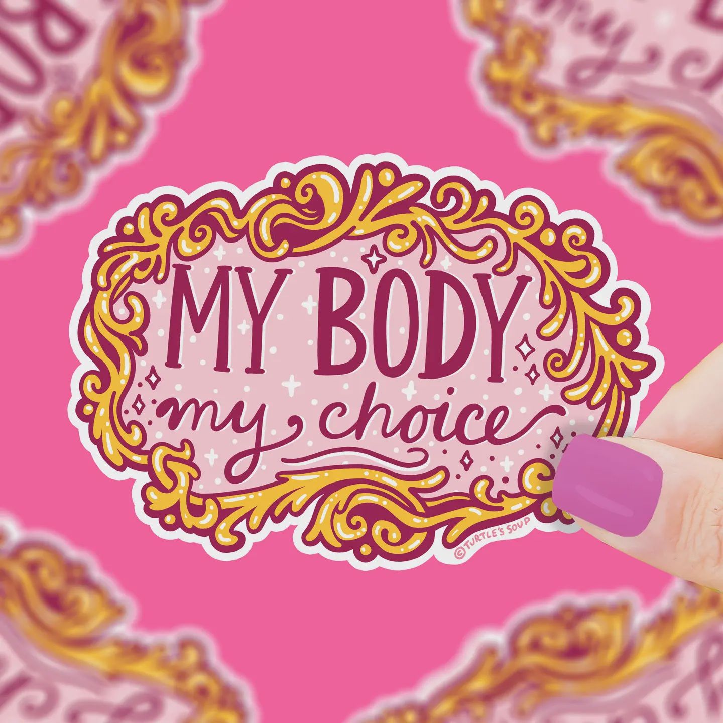 My Body My Choice Feminist Activism Vinyl Sticker
