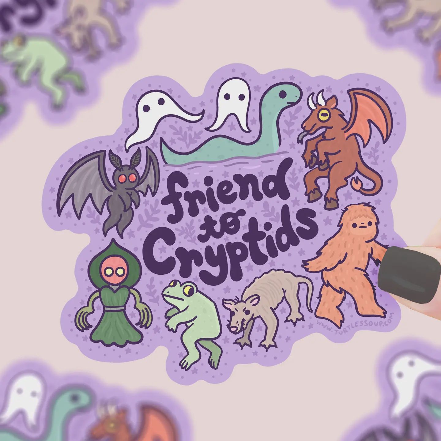 Friend To Cryptids Halloween Vinyl Sticker